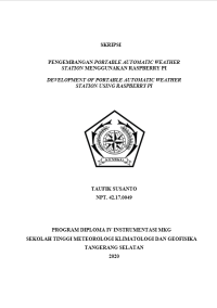 Image of PENGEMBANGAN PORTABLE AUTOMATIC WEATHER STATION MENGGUNAKAN RASPBERRY PI
