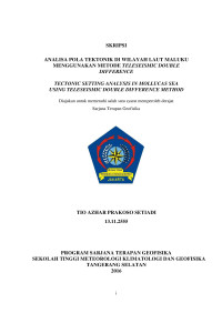 Image of ANALISA POLA TEKTONIK DI WILAYAH LAUT MALUKU MENGGUNAKAN METODE TELESEISMIC DOUBLE DIFFERENCE