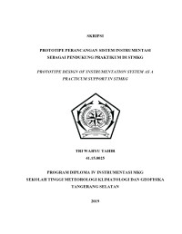 Image of MODUL PRAKTIKUM PERANCANGAN SISTEM INSTRUMENTASI DI LABORATORIUM INSTRUMENTASI STMKG