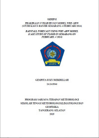 Image of JURNAL PRAKIRAAN CURAH HUJAN MODEL WRF-ARW
(STUDI KASUS BANJIR SEMARANG 4 FEBRUARI 2014)