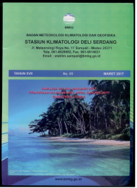 Image of BULETIN ANALISA HUJAN JANUARI 2017 PRAKIRAAN HUJAN MARET, APRIL DAN MEI 2017 SUMATRA UTARA TAHUN XVII NO 3 MARET 2017