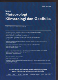 Image of JURNAL METEOROLOGI KLIMATOLOGI DAN GEOFISIKA VOLUME4,NOMOR 3,NOPEMBER 2017