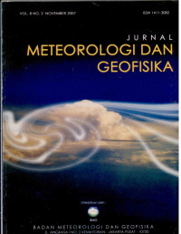 Image of Jurnal Meteorologi dan Geofisika Vol 8 N0 2 N0v