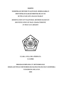 Image of Modifikasi Metode Waldvogel Berdasarkan Identifikasi Karakteristik Hujan Es di Wilayah Jawa Bagian Barat