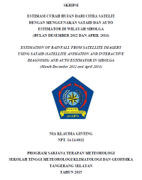 Image of JURNAL ESTIMASI CURAH HUJAN DARI CITRA SATELIT DENGAN MENGGUNAKAN SATAID DAN AUTO ESTIMATOR DI WILAYAH SIBOLGA
(BULAN DESEMBER 2012 DAN APRIL 2014)