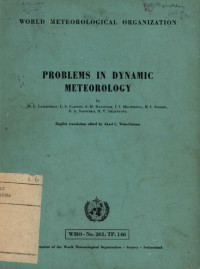 Image of Problems in Dynamic Meteorology