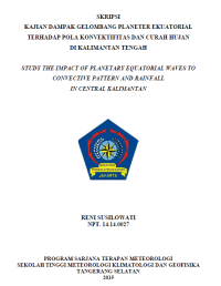 Image of KAJIAN METEOROLOGI SAAT PENYIMPANGAN
HUJAN HARIAN DI AMBON
PADA BULAN JULI 2014
METEOROLOGICAL STUDY OF DAILY RAINFALL ANOMALY
IN AMBON ON JULY 2014