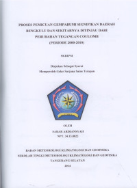 Image of PROSES PEMICUAN GEMPABUMI SIGNIFIKAN DAERAH BENGKULU DAN SEKITARNYA DITINJAU DARI PERUBAHAN TEGANGAN COULOMB
(PERIODE 2000-2010)