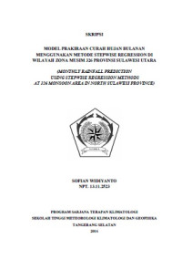 Image of Model Prakiraan Curah Hujan Bulanan Menggunakan Metode Stepwise Regression di Wilayah Zona Musim 326 Provinsi Sulawesi Utara