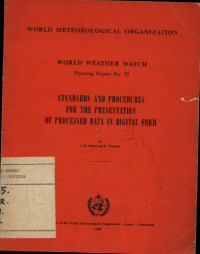 Image of Standards and Procedures for The Presentation of Processed Data in Digital Form