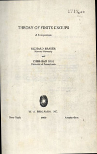 Image of Theory Of Finite Groups