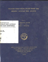 Image of Tinjauan Curah Hujan dalam Tahun 1986 menurut Catatan BMG Jakarta