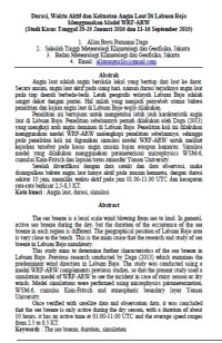 Image of Durasi, Waktu Aktif dan Kekuatan Angin Laut Di Labuan Bajo Menggunakan Model WRF-ARW (Studi Kasus Tanggal 20-25 Januari 2016 dan 11-16 September 2015)