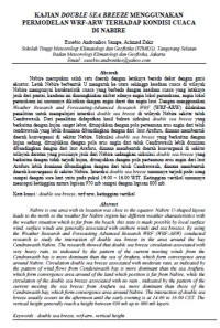 Image of KAJIAN DOUBLE SEA BREEZE MENGGUNAKAN PERMODELAN WRF-ARW TERHADAP KONDISI CUACA DI NABIRE