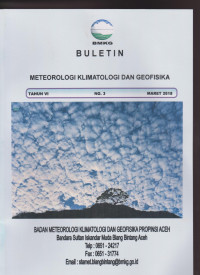 Image of BULETIN METEOROLOGI KILMATOLOGI DAN GEOFISIKA TAHUN VI NO.3 MARET 2018