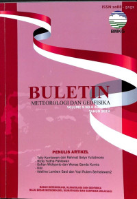 Image of Buletin Meteorologi Dan Geofisika Volume 9 No. 8 Agustus Tahun 2019