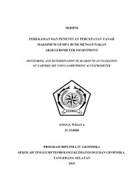 Image of Perekaman dan Penentuan Percepatan Tanah Maksium Gempa Bumi Menggunakan Akselerometer Smartphone