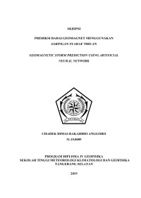 Image of Prediksi Badai Geomagnet Menggunakan Jaringan Syaraf Tiruan (JST)