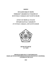 Image of Pengaruh Sikon Tropis terhadap Variabilitas Curah Hujan di Nunukan, Tarakan, dan Tanjung Selor