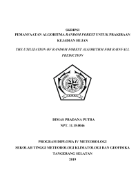 Image of PEMANFAATAN ALGORITMA RANDOM FOREST UNTUK PRAKIRAAN KEJADIAN HUJAN