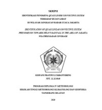 Image of Identifikasi Fenomena Quasi Linier Convective System Terhadap Hujan Lebat Di Wilayah Jangkauan Radar Cuaca Jakarta