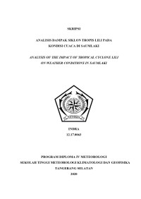 Image of Analisis Dampak Siklon Tropis Lili pada Kondisi Cuaca di Saumlaki
