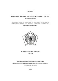 Image of PERFORMA WRF-ARW DALAM MEMPREDIKSI CUACA DI WILAYAH BALI