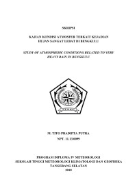 Image of KAJIAN KONDISI ATMOSFER TERKAIT KEJADIAN HUJAN SANGAT LEBAT DI BENGKULU