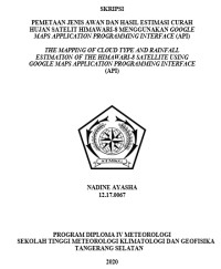 Image of Pemetaan Jenis Awan dan Hasil Estimasi Curah Hujan Satelit Himawari-8 menggunakan Google Maps Application Programming Interface (API)