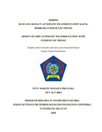 Image of Rancang Bangun Automatic Weather Station Kapal Berbasis Internet Of Things