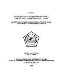 Image of Pengembangan Gravimeter Relatif Digital Berbasis Micro Electro Mechanical System
