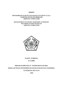 Image of PENGEMBANGAN RANCANG BANGUN STASIUN CUACA MARITIM OTOMATIS BERBASIS ARDUINO ATMEGA2560