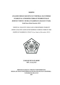Image of ANALISIS MEDAN KECEPATAN VERTIKAL DAN INDEKS STABILITAS ATMOSFER TERKAIT PEMBENTUKAN BORNEO VORTEX DI SELAT KARIMATA BAGIAN UTARA (STUDI KASUS BULAN DESEMBER 2015)