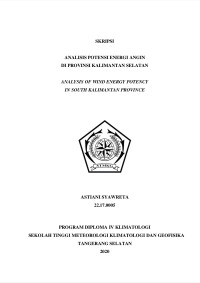 Image of Analisis Potensi Energi Angin Di Provinsi Kalimantan Selatan
