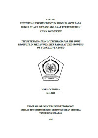 Image of PENENTUAN TRESHOLD UNTUK PRODUK SWWI PADA RADAR CUACA MEDAN PADA SAAT PERTUMBUHAN AWAN KONVEKTIF