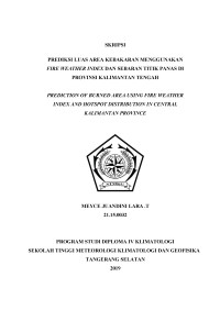 Image of Prediksi Luas Area Kebakaran Menggunakan Fire Weather Index dan Sebaran Titik Panas di Provinsi Kalimantan Tengah