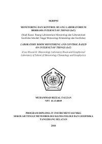Image of MONITORING DAN KONTROL RUANG LABORATORIUM BERBASIS INTERNET OF THINGS (IoT)