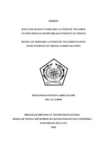 Image of RANCANG BANGUN PORTABLE AUTOMATIC WEATHER STATION DENGAN KOMUNIKASI INTERNET OF THINGS