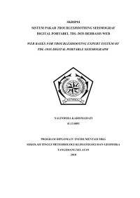Image of SISTEM PAKAR TROUBLESHOOTING SEISMOGRAF DIGITAL PORTABEL TDL-303S BERBASIS WEB