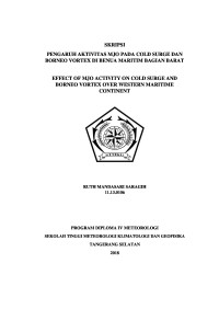 Image of PENGARUH AKTIVITAS MJO PADA COLD SURGE DAN BORNEO VORTEX DI BENUA MARITIM BAGIAN BARAT