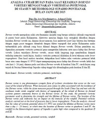 Image of ANALISA CURAH HUJAN PADA SAAT KEJADIAN BORNEO VORTEKS MENGGUNAKAN VORTISITAS POTENSIAL DI STASIUN METEOROLOGI SUPADIO PONTIANAK BULAN JANUARI 2015