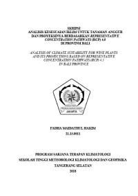 Image of ANALISIS KESESUAIAN IKLIM UNTUK TANAMAN ANGGUR DAN PROYEKSINYA BERDASARKAN REPRESENTATIVE CONCENTRATION PATHWAYS (RCP) 4.5 DI PROVINSI BALI