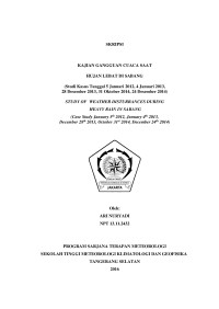 Image of KAJIAN GANGGUAN CUACA SAAT  
HUJAN LEBAT DI SABANG