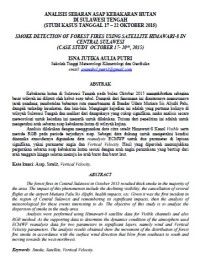 Image of ANALISIS SEBARAN ASAP KEBAKARAN HUTAN DI SULAWESI TENGAH (STUDI KASUS TANGGAL 17 – 22 OKTOBER 2015)