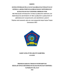 Image of JURNAL SISTEM INFORMASI PELAYANAN KALIBRASI BERBASIS WEB LABORATORIUM KALIBRASI BADAN METEOROLOGI KLIMATOLOGI DAN GEOFISIKA