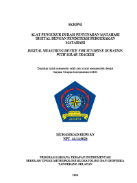 Image of JURNAL PERANCANGAN DAN PEMBUATAN ALAT PENGUKUR DURASI PENYINARAN MATAHARI DIGITAL DENGAN PENDETEKSI PERGERAKAN MATAHARI