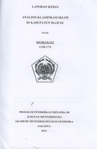 Image of ANALISIS KLASIFIKASI IKLIM DI KABUPATEN MAJENE