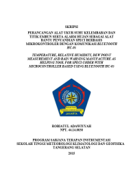 Image of JURNAL PERANCANGAN ALAT BANTU PENYANDIAN SPECI DENGAN KOMUNIKASI BLUETOOTH HC-05 (STUDI KASUS STASIUN METEOROLOGI NUNUKAN)