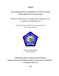 Image of Zonasi Daerah Rawan Kekeringan Untuk Tanaman Padi di Provinsi Sulawesi Utara