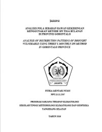 Image of Analisis Pola Sebaran Kekeringan Menggunakan Metode SPI 3 Bulanan di Provinsi Gorontalo